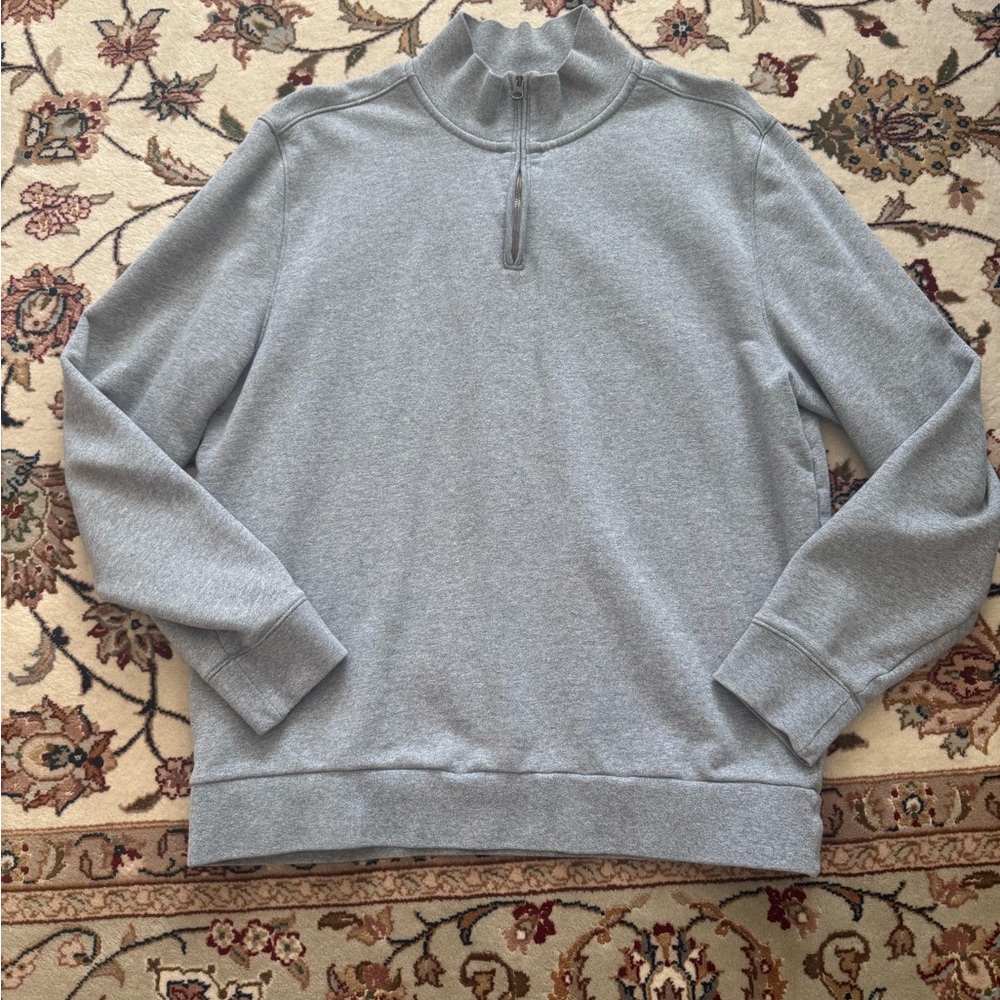 Charles Tyrwhitt Light Gray Quarter-Zip Sweater